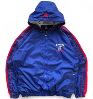 Vintage Starter University of Kansas Jayhawks Embroidered Windbreaker Jacket M